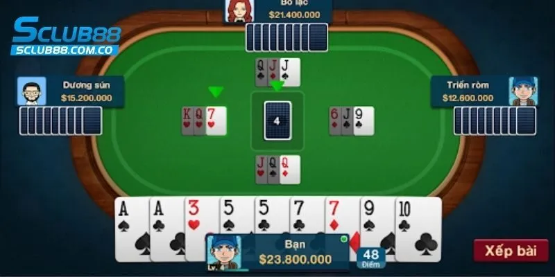 Luật chơi bài phỏm SCLUB88 cơ bản cho người mới